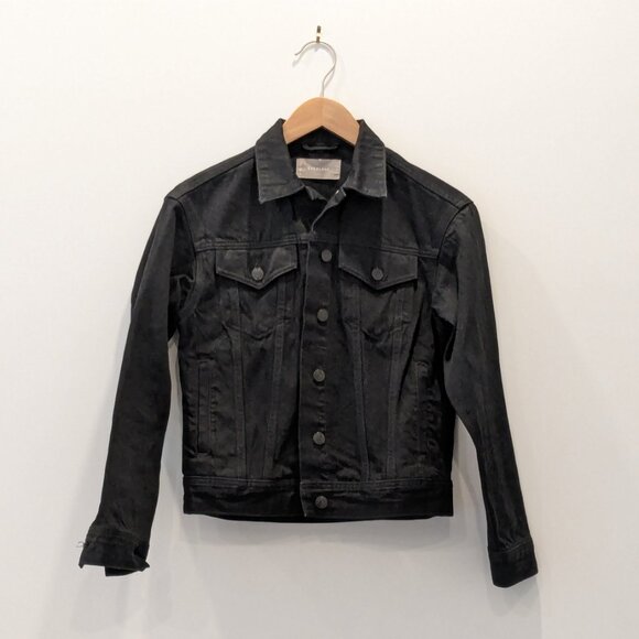 Everlane The Denim Jacket Black Wash Jean Coat Size XXS - Picture 1 of 4